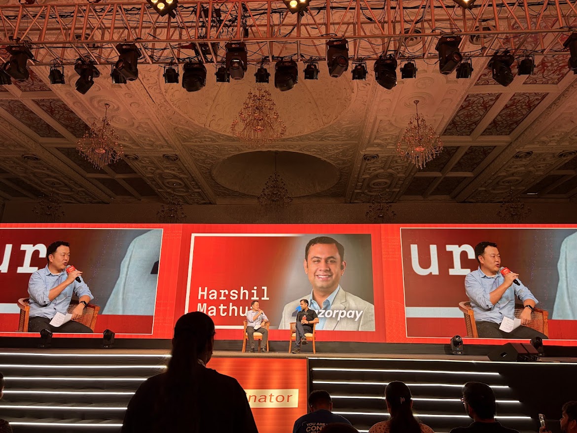 Harshil Mathur, Razorpay founder, on stage