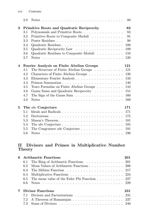 Graduate-level number theory textbook, research material at LG-AUP 2026