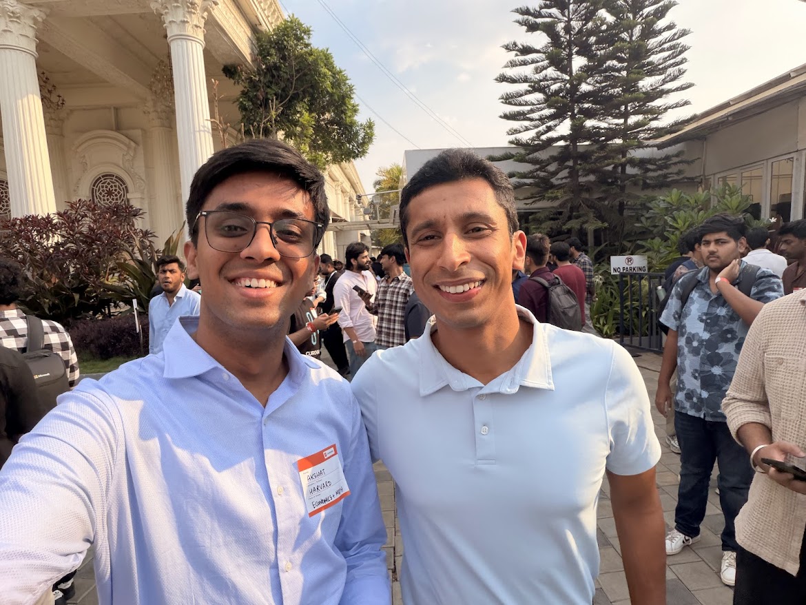 Akshat Bhaskar with Vidit Aatrey, Meesho founder
